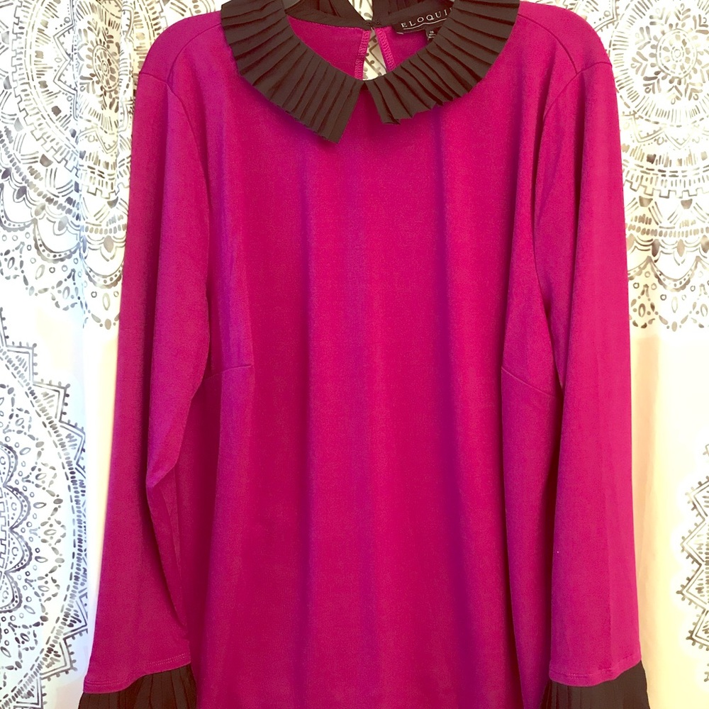 Eloquii Fuscia Blouse